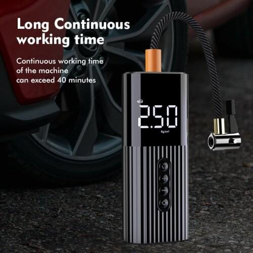 12V Portable Inflatable Pump Car Electrical Air Pump LED Light for Car Motorcycle Bicycle ball Wireless Tire Inflatable Pump