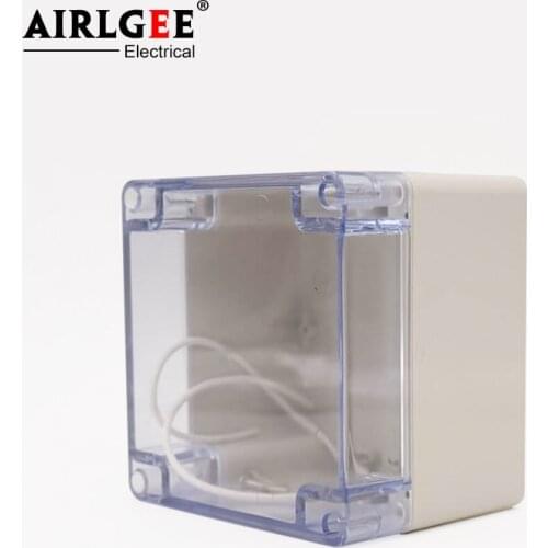 120 * 120 * 90mm IP65 plastic transparent cover plastic electrical waterproof junction box outdoor electrical box sealed monitor