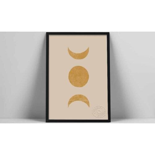 Abstract moon cycle art print, moon phases art, celestial art print, abstract moon wall art, boho wall decor, instant don pri a