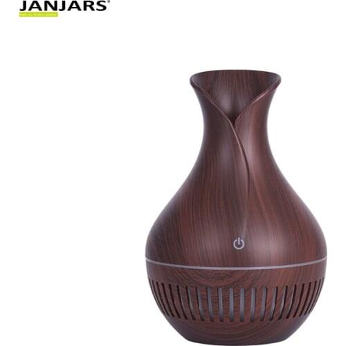 Auto Off USB Electric Aroma Essential Oil Diffuser Ultrasonic Air Humidifier Wood Grain LED Lights for Home