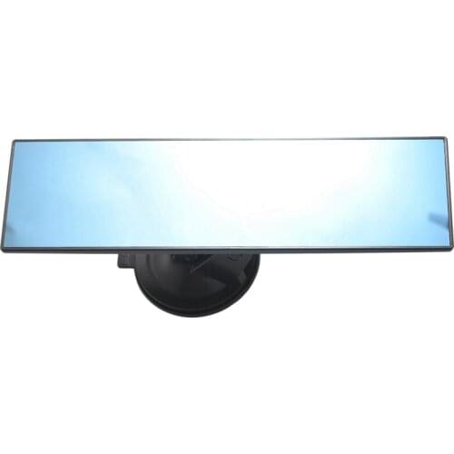 Car Rear View Mirror, Anti-Glare Universal Car Truck Interior Rearview Mirror with Suction Cup Blue Mirror - Reduce Blind Spot a