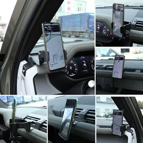 For Land Rover Defender 110 20 Car Mobile Phone Holder Magnetic Car Phone Holder Mobile phone navigation bracket Car Accessories