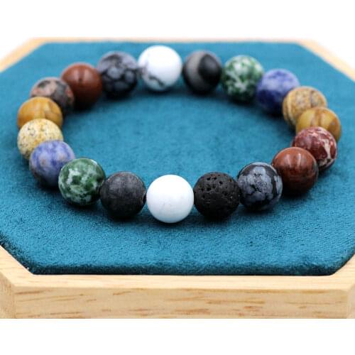 Planets Bead Bracelet Men 8mm/10mm Natural Stone Universe Yoga Solar Chakra Bracelet for Women Men Lovers Jewelry Gifts