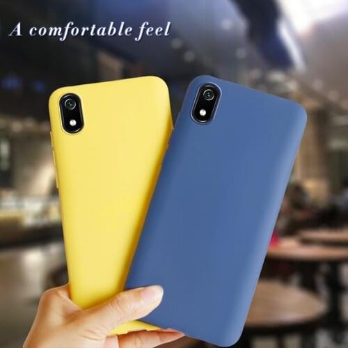 For Redmi 7A Case 5.45" Xiaomi Redmi 7A Phone Case Soft Silicone Candy Color Back Cover For Xiaomi Redmi 7A Global Version