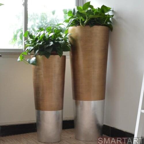 If the SMARTART glass steel mall model room villa Club Project flower vase floor decoration