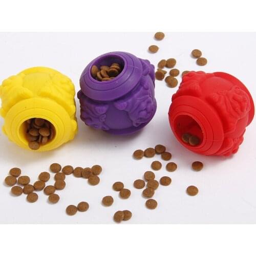 Pet Toy Ball Puzzle Food Leakage Ball Sound Bite Resistant Interactive Dog Toy Massage Mouth