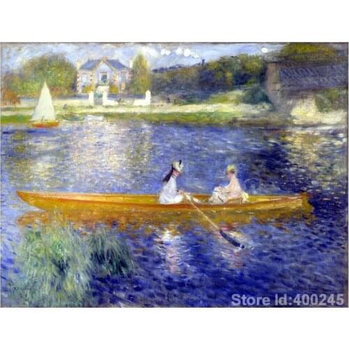 Painting of Boats The Skiff La Yole Pierre Auguste Renoir reproduction canvas art hand painted High quality