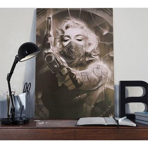 Gunman Monroe Poster Print Canvas Paintings Cool Pictures for Home Decor Wall Art Modern Bedroom Decorative Prints Wall Painting