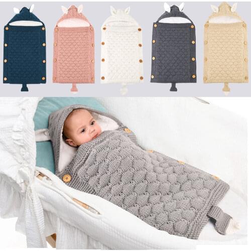 70*40cm Baby Cartoon Fox Envelopes Soft Fleece Sleeping Bag Newborn Swaddle Wrap for Stroller Infant Kids Accessories Sleepsacks