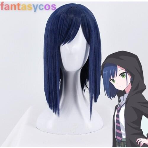 Anime DARLING In The FRANXX ICHIGO 15 Code 015 Cosplay Blue Short Wig Synthetic Hair+ Free Wig Cap
