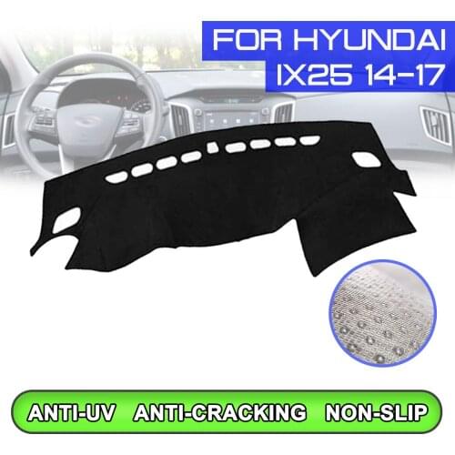 Car Dashboard Mat Anti-dirty Non-slip Dash Cover Mat UV Protection Shade for Hyundai ix25 2014 2015 2016 2017