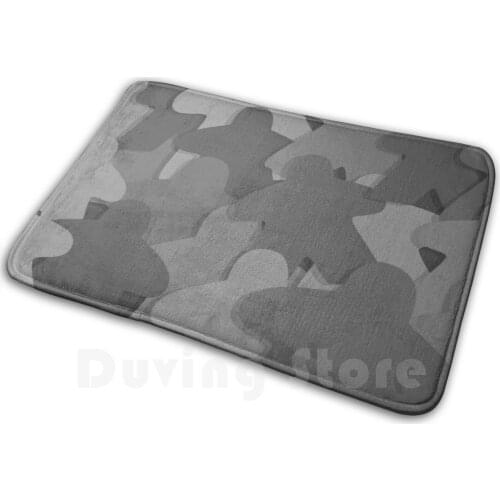 Meeple ( Grey ) Carpet Mat Rug Cushion Soft Meeple Meeples Board Game Boardgame Gaming Games Play Tabletop Hobby