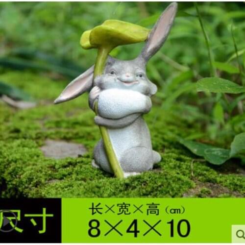 Creative furniture interior decoration cute rabbit landscape crafts children room bedroom bookshelf lovely home animal props