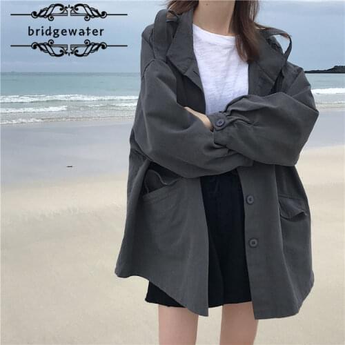 BRIDGEWATER Jackets Womens Long-Sleeved Spring And Autumn Loose Style Green Khaki Casual Plus Size Cargo Baseball Uniform