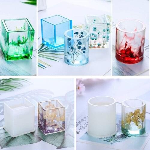 Square Round Epoxy Resin Mold DIY Candle Silicone Mold Handmade Candle Soap Making Tools Crystal Jewelry Decoration Crafts