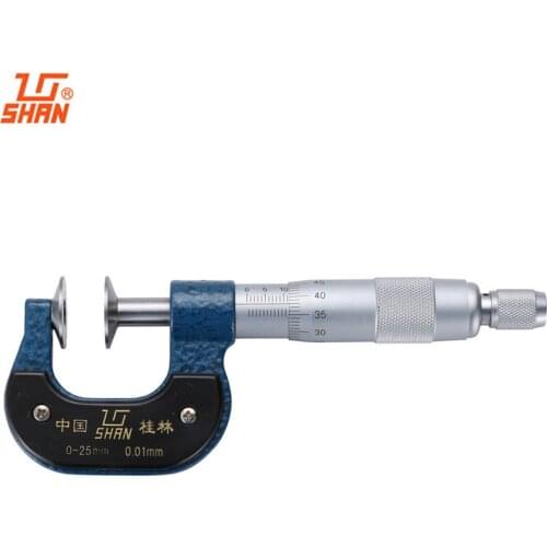 Disc Micrometer 0-25mm/0.01 Outside Micrometers For Gear Paper Thickness Gauge Measuring Tool