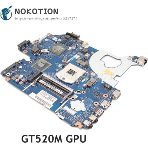 NOKOTION MB.RFF02.004 MBRFF02004 For Acer aspire 5750 5750G NV57 Laptop Motherboard P5WE0 LA-6901P HM65 DDR3 GT520M Video card