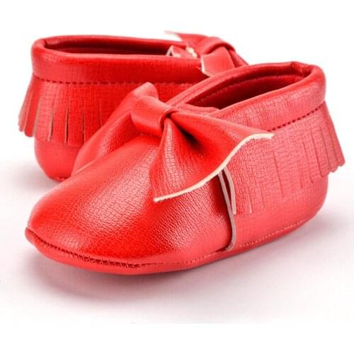 The New Tassel Bowknot Female Baby Shoes Handmade High Quality Baby Girls First Walkers Fashion Shoes For 0-2 Years Old