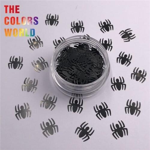 Spider 10MM Big Size Halloweens Glitter Halloween Decoration Face Paint Crafts Tumbler DIY Accessories Festival Party Supplier