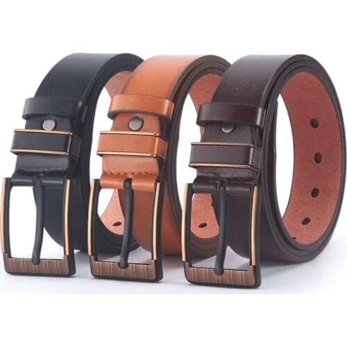 Man Belt Fashion Designed High Quality Trendy PU Leather Pin Buckle Strap Fancy for Cowboy Jeans Belt for Men Cowboy