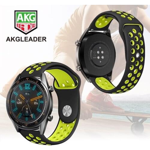 Sport Bracelet For Huawei GT Watch Sttrap 22MM Soft Rubber Watchband For Galaxy Watch 46mm Gear S3 Amazfit 1 2 22mm Wrist Straps