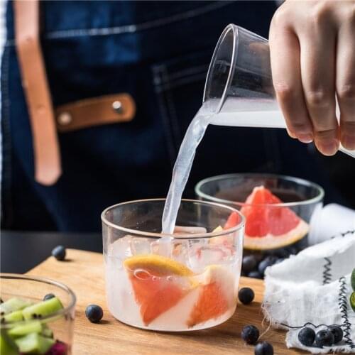 Japanese Style Heat Resistant Transparent Glass Breakfast Milk Cup Creative Mini Fruit Yogurt Coffee Mug Office Teacup Drinkware