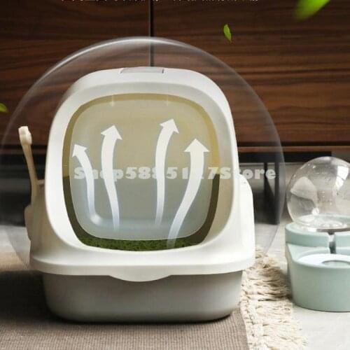Cat Litter Basin Fully Closed Extra Large Cat Toilet Anti Splash Deodorization Sand Table Toilet Anti Odor Cat Cage Can Be Put