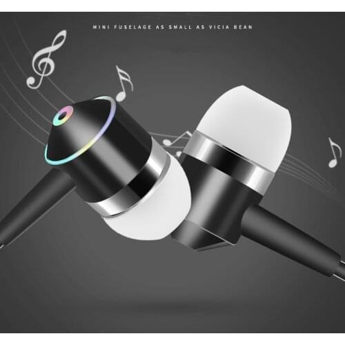 Universal Sport EarphoneWired Super Bass 3.5mm Crack Colorful Headset Earbud with Microphone