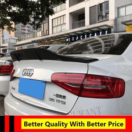 Fit For Audi A4 B8.5 2012-2016 ABS / Carbon Fiber Exterior Rear Spoiler Tail Trunk Boot Wing Decoration Car Styling