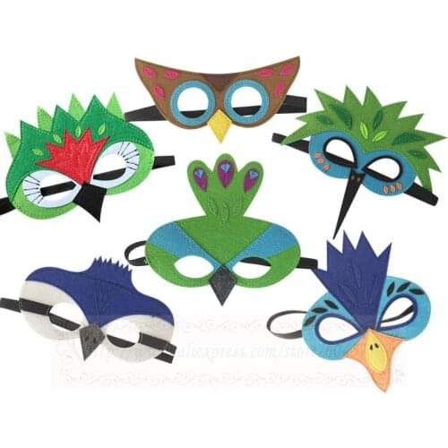 Bird Costumes Masks Boys and Girls Hornbill Blue jay Humming bird Peacock Green Parrot OWL Inspired Masks Halloween Costume