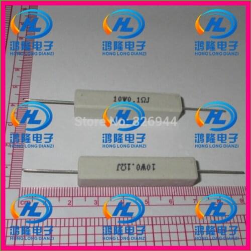 10pcs/lot) 10W 0.1 ohm +/-5% / 10W 0.1 ohm 5% / 10W 0.1RJ