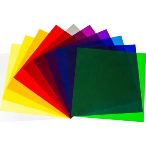 11PCS 30*30cm Color Gels Filter Card Lighting Diffuser RGB light for Photographic video shooting Stage