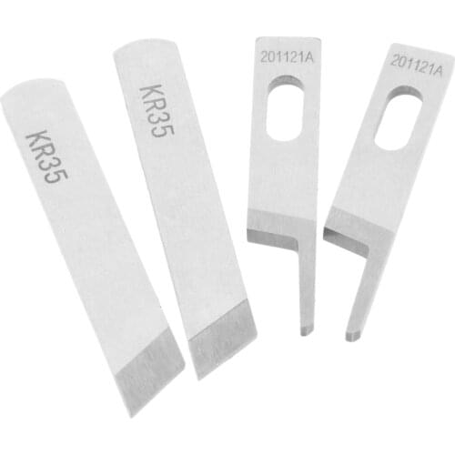 2PCS/set Overlock Sewing Machine KR23 KR35 Upper Down Knife Blade Tungsten Steel fit for Siruba Pegasus Sewing Machines