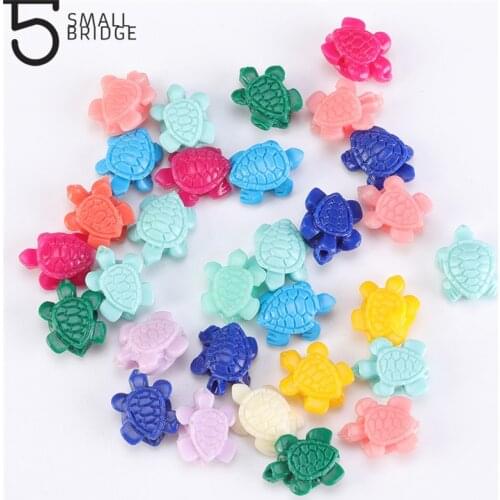 9x12mm Mixed Color Turtles Acrylic Bead For Bracelet Jewelry Making DIY Accessories Loose Plastic Tortoise Bead Wholesale Q901