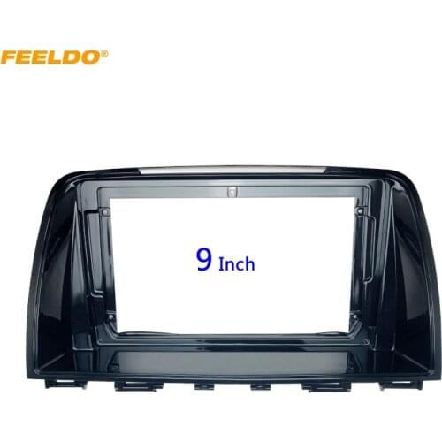 FEELDO Car 2Din Radio Stereo Fascia Frame for Mazda Atenza 9" Big Screen CD/DVD Player Face Dash Mount Trim Kit #HQ6581