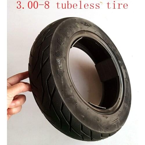 Size 3.00-8 Scooter Tubeless TireVacuum Tyre for Gas and Electric Scooters Warehouse Vehicles Mini Motorcycle Moped 8" Rim