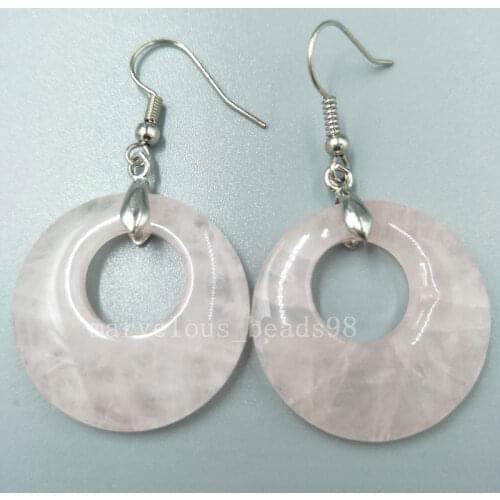 Free shipping Fashion Jewelry Pink Crystal Round Art Women Men Dangle Earrings MC5301