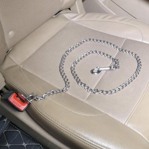 Dog Safe Convenient Seat Belt Heavy Duty With Double Clip Stainless Steel No-chew Resistant Dog Car Leash Decoration For Vehicle