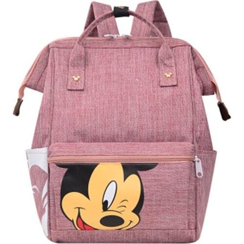 Disney Cartoon Mickey Mouse Large Capacity Mummy Bag Backpack Student School Bag Backpack