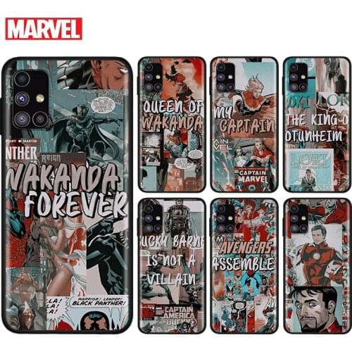 Marvel retro comic superhero For Samsung Note 20 10 9 8 Ultra lite Plus Pro F62 M62 M60 M40 M31S M21 M20 M10S Soft Phone Case