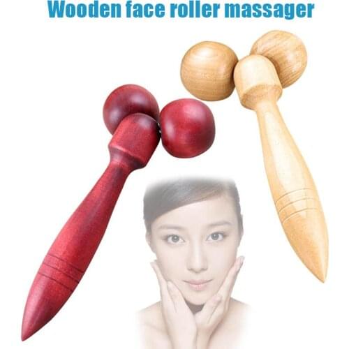 Wooden Face Roller Massager Relaxing Neck Chin Slimming Face-lift Massage Tool Health Care Health99