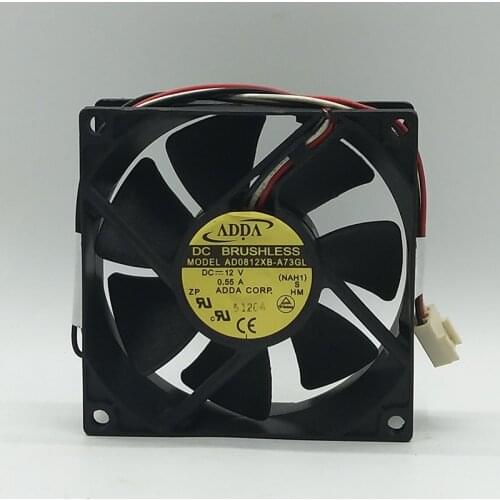 For ADDA AD0812XB-A73GL DC 12V 0.55A 8025 8CM 80mm winds of chassis server inverter case computer pc cooling fan