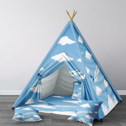 Play Tent for Kids Wigwam Portable Indoor Playground Tents Children Bedrooms Plane Cloud Fly Model 098