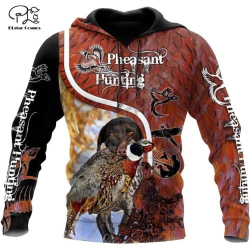 PLstar Cosmos Camo Animal Hunter Dog Pheasant Duck Hunting Tattoo 3DPrint Men/Women Streetwear Harajuku Jacket Funny Hoodies A23