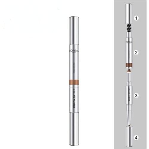 Ttloreal Three-Head Eyebrow Pencil Eyebrow Powder Female Beginner Smear-Proof Makeup Natural Long Lasting Official Authentic