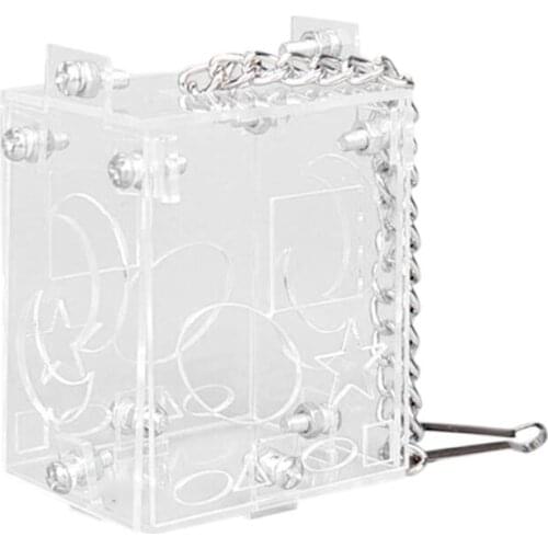 Parrot Creative Foraging Toy Feeder Bird Intelligence Training Cage Acrylic Box