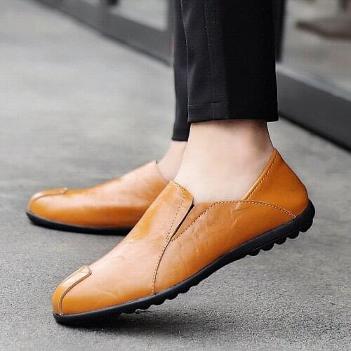 Mens loafers comfy drivings shoes soft leather moccasins spring slip-on casual shoes men flats fashion zapatos de hombre