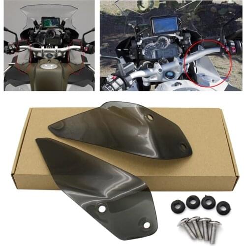 4.5MM Smoke/Clear Windshield Side WindScreen Airflow Panel Wind Deflectors for BMW R1200GS ADV K51 2014-2016