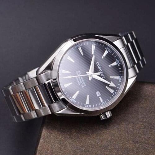 Popular Mens Watch Self Winding Mechanical Wristwatch 41mm Sapphire Glass Auto Date Stainless Steel Material Case
