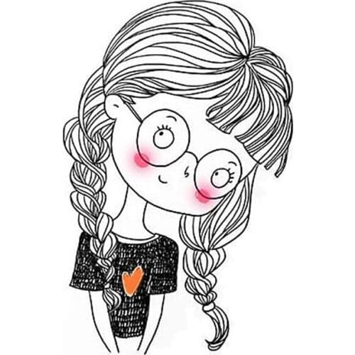 DABOXIBO Glasses Girl Clear Stamps Mold For DIY Scrapbooking Cards Making Decorate Crafts 2020 NEW Arrival